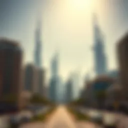 Modern skyline of Dubai