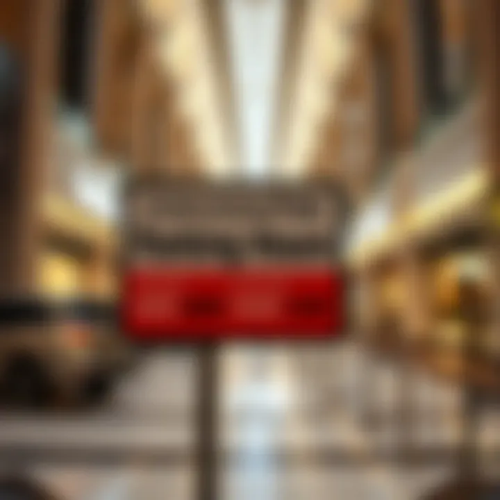 Understanding Free Parking Hours Signage indicating free parking hours at Dubai Mall