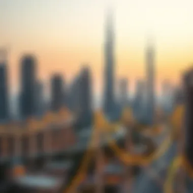 Dubai Skyline Featuring DAMAC Developments Stunning skyline view of Dubai with DAMAC developments