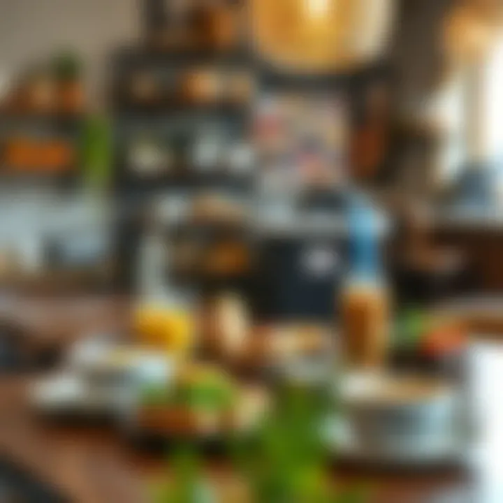 Charming Artisan Café Breakfast Options Artisan café interior showcasing a selection of healthy breakfast items