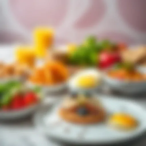 Vibrant Healthy Breakfast Choices in Dubai A colorful spread of healthy breakfast dishes featuring local Dubai ingredients