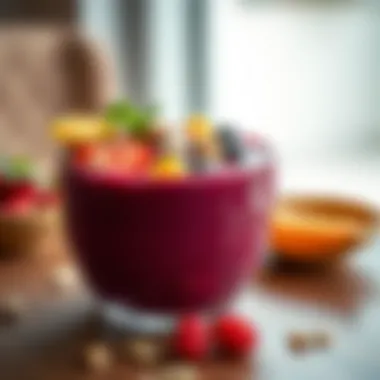 Deliciously Nutritious Smoothie Bowl A vibrant smoothie bowl garnished with nuts and fruits