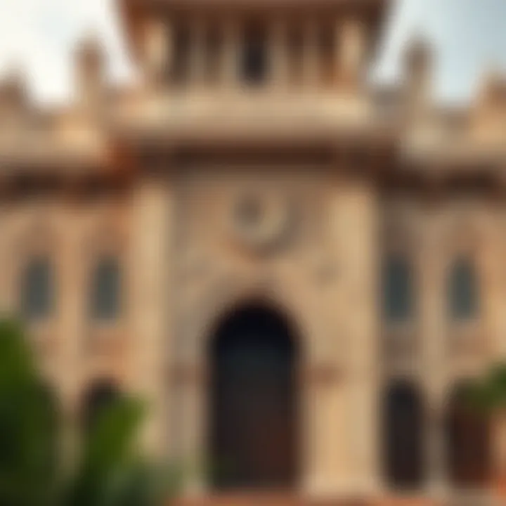 Intricate Design: The Essence of Imperial Architecture Architectural details of a prominent imperial building in Dubai