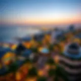 A panoramic view of Jumeirah Beach Residence showcasing its vibrant community atmosphere.