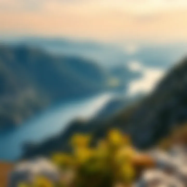 Breathtaking Natural Landscape Breathtaking natural landscape with mountains and water