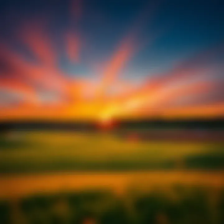 Stunning Sunset Over Montgomerie Golf Course Sunset over the golf course creating a picturesque scene with vibrant colors