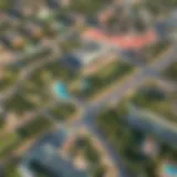 Aerial view of Mudon community in Dubai showcasing lush greenery and residential areas