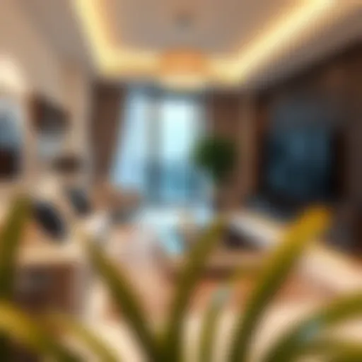 Modern living room in a one-bedroom flat