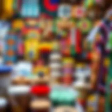 Colorful Array of Goods at One to Ten Dirham Shop A vibrant display of products in a One to Ten Dirham shop