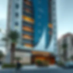 Exterior view of Radisson Blu Residence showcasing modern architecture