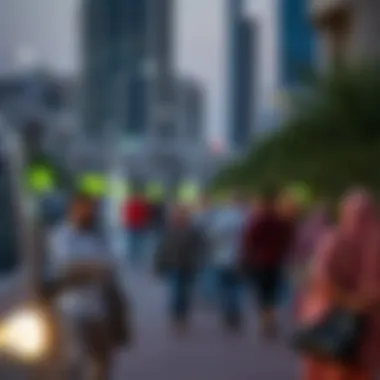 Vibrant community life surrounding Reem Tower