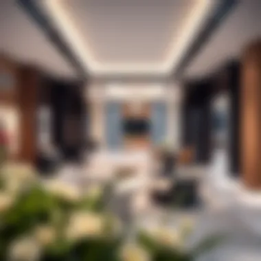 Elegant Interior of Sobha Sales Centre Interior layout of the Sobha Sales Centre featuring elegant displays