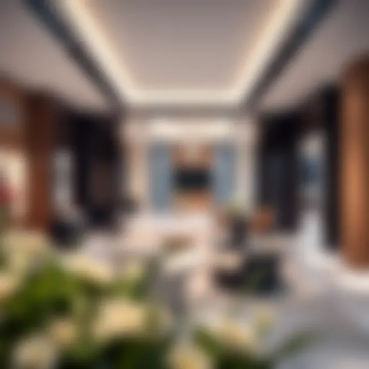 Elegant Interior of Sobha Sales Centre Interior layout of the Sobha Sales Centre featuring elegant displays