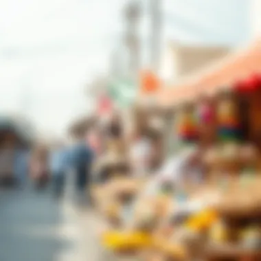 Vibrant Local Market Vibrant market scene showcasing local crafts and culture