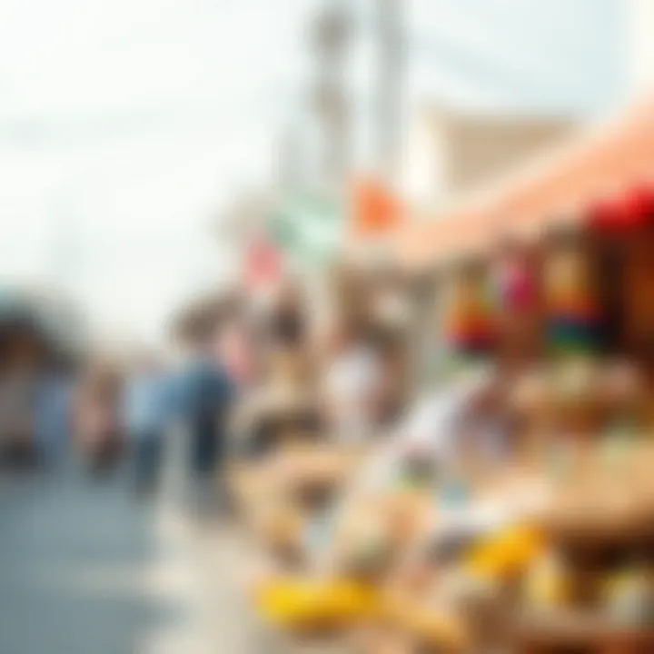 Vibrant Local Market Vibrant market scene showcasing local crafts and culture