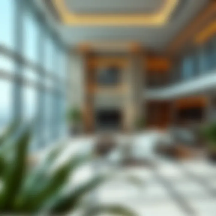 Expansive Living Space in a Dual-Level Apartment Elegant dual-level apartment with spacious living area