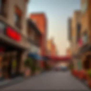 Commercial Vitality in Badrah Vibrant commercial district in Badrah with shops and cafes