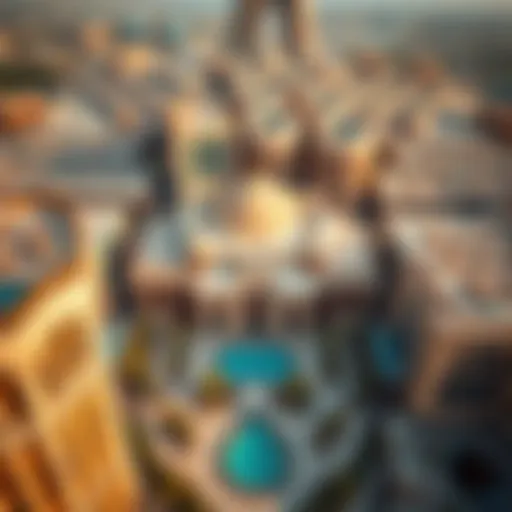 Aerial view of جاليريا showcasing its architectural design