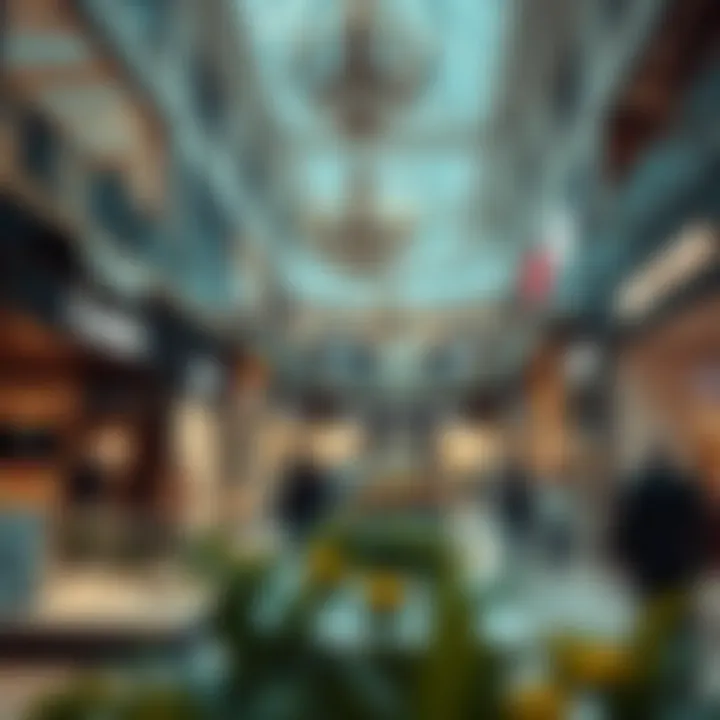 Vibrant Retail Experience in جاليريا Vibrant retail experience in جاليريا with shoppers and luxury brands