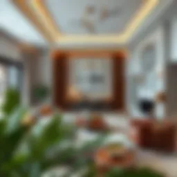 Elegant design features of the Karama family room