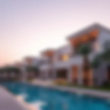 Luxurious Villas and Modern Architecture Luxurious villas and modern architecture in the Palm Jumeirah community.