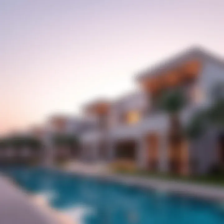 Luxurious Villas and Modern Architecture Luxurious villas and modern architecture in the Palm Jumeirah community.