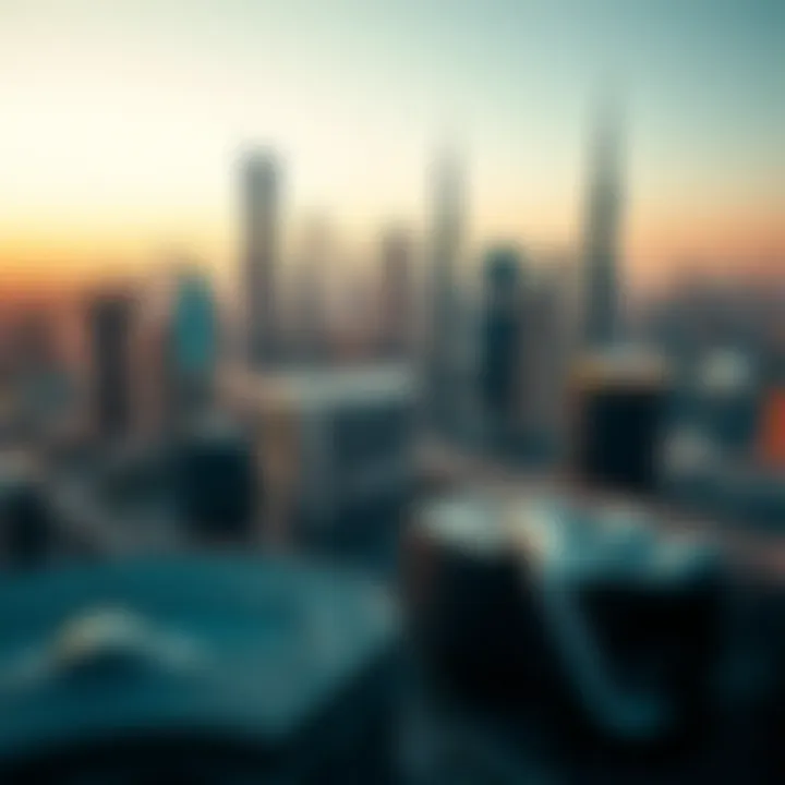 Downtown Dubai: Architectural Marvels from Above Aerial view of Downtown Dubai showcasing its modern skyline