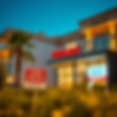 Commercial Property During Holiday Season A commercial property with a 'For Sale' sign during holiday season