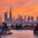 A scenic view of the UAE skyline during a public holiday celebration