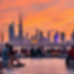 A scenic view of the UAE skyline during a public holiday celebration