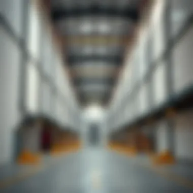 Interior View of a Spacious Warehouse Interior view of a spacious warehouse