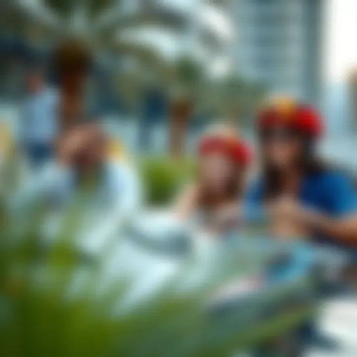 Families Engaging in Dubai's Recreational Offerings Family enjoying recreational activities in Dubai