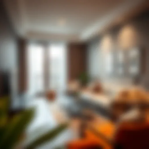 Modern Living in Hotel Apartments Cozy hotel apartment living space with modern decor