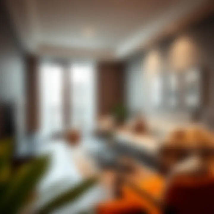 Modern Living in Hotel Apartments Cozy hotel apartment living space with modern decor