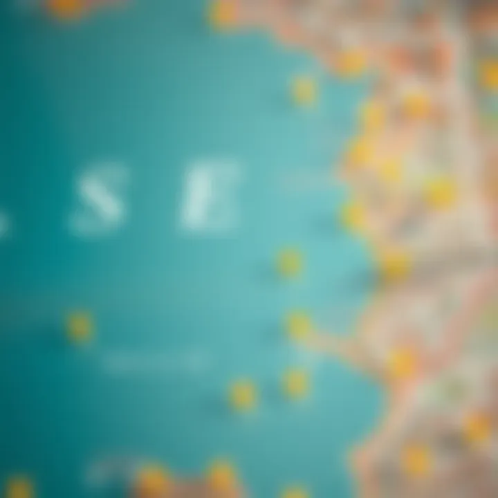 Map of Coastal Locations Map showcasing coastal locations