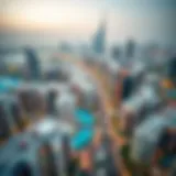 Aerial view of Dubai skyline showcasing modern architecture