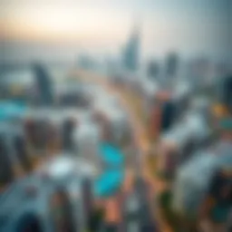 Aerial view of Dubai skyline showcasing modern architecture