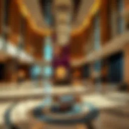 Luxurious lobby of Grand Hyatt Dubai showcasing modern design