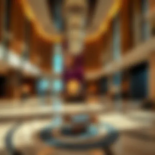 Luxurious lobby of Grand Hyatt Dubai showcasing modern design