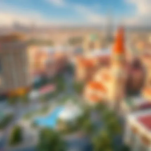 Aerial View of Heart of Europe Aerial view of the Heart of Europe development showcasing its vibrant architecture