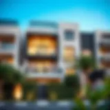 A modern apartment exterior in Dubai