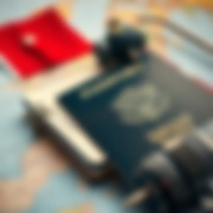 Navigating Immigration and Travel Symbols of international travel and immigration