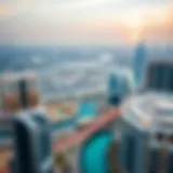 Aerial view of iconic Dubai skyline showcasing prime real estate