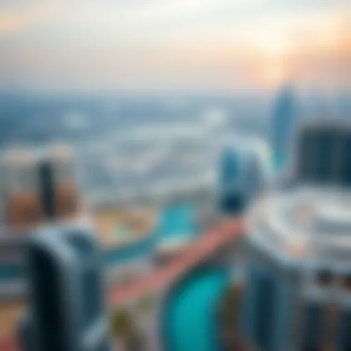 Aerial view of iconic Dubai skyline showcasing prime real estate