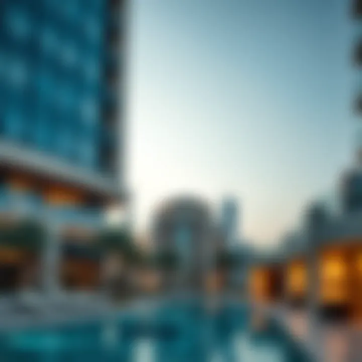 Architectural details of modern Dubai properties