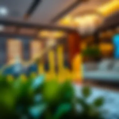 Financial graphs indicating property investment growth