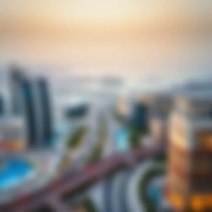 Urban Landscape of Madinat Zayed A panoramic view of Madinat Zayed showcasing its urban landscape