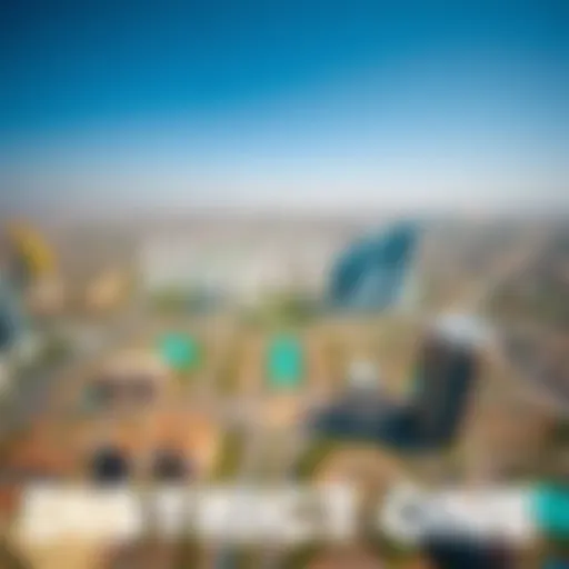 Aerial view of Mohammed Bin Rashid City District One showcasing its luxurious landscape