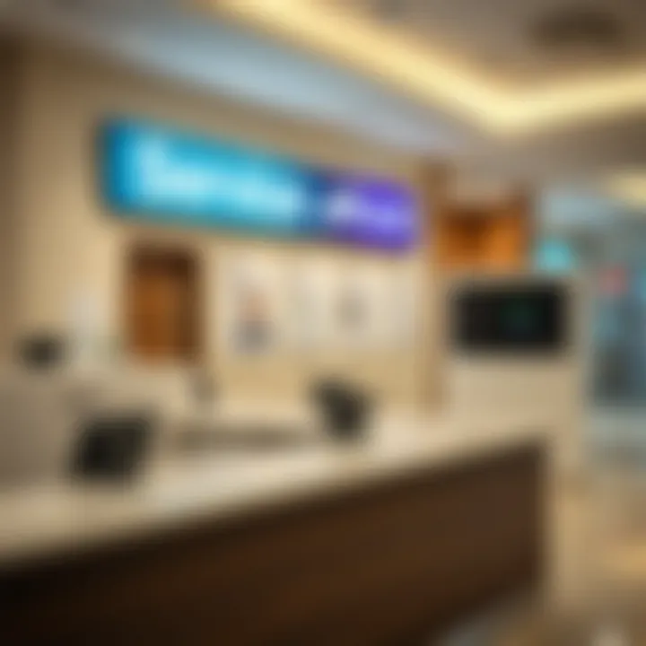 Service Counters Inside Al Barsha Emirates ID Centre Interior of the Al Barsha Emirates ID Centre displaying service counters