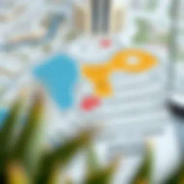 A map of Nakheel Discovery Gardens indicating property types and rental zones